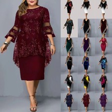 Plus Size Ladies Floral Mesh