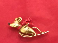 BUTLER & WILSON VINTAGE SKIING MOUSE BROOCH