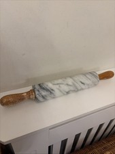 White Grey Marble Rolling Pin