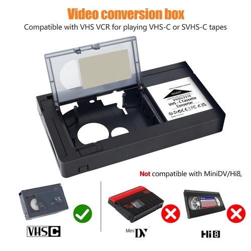 Vhs cassette converter - vhs-c,
