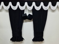 BLACK Dutch Style Premium Quality BLACKOUT Curtains SCANIA DAF VOLVO MERC MAN