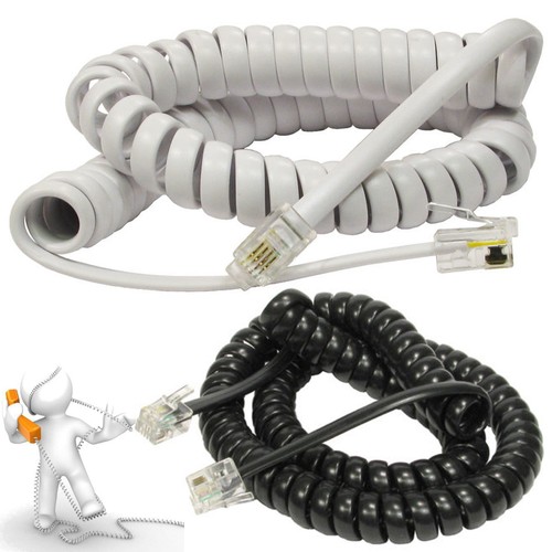 Telephone handset coiled cable - telephone,