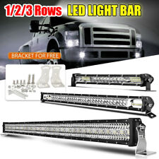 TRI ROW LED Work Light Bar Flood Spot Lights Driving Lamp Offroad Car Truck SUV