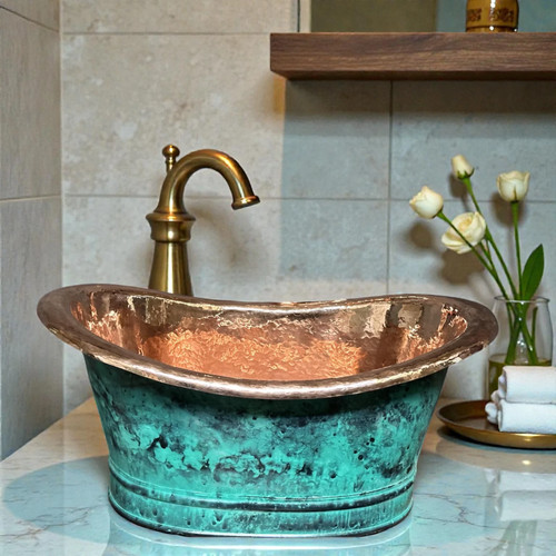 Handmade copper vessel sink - vessel,