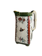 Ashworth Bros Hanley Butterfly Floral Pattern Hand Painted Antique Jug Damaged