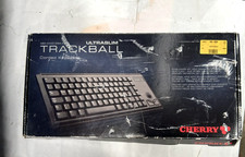CHERRY G84-4400LPBGB-2/02 ULTRASLIM PS2 BLACK TRACKBALL KEYBOARD (R6S1.3)