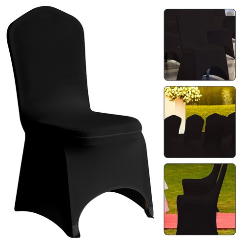 Black spandex chair covers - chair,