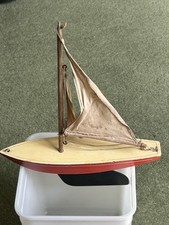 Vintage Wooden Toy Sailing