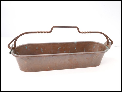Antique french copper fish - antique,