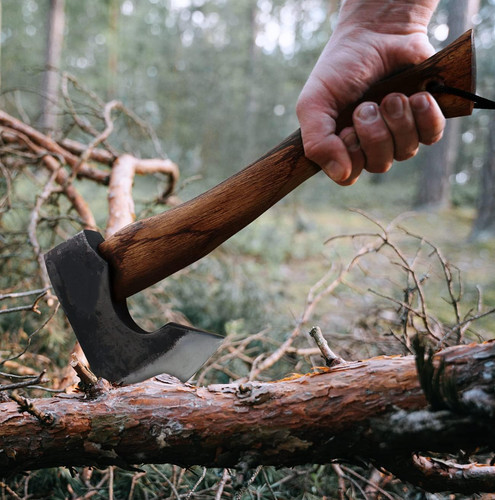 Sharp hatchet axe with - sharp,