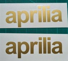 Aprilia gold Glossy text