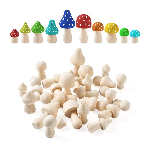 Pcs wooden mushroom - mushroom, craft