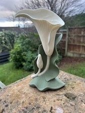 Rubery & Lunn Calla Lily Vintage Vase 1930-1950 Matte Glazed Ceramic