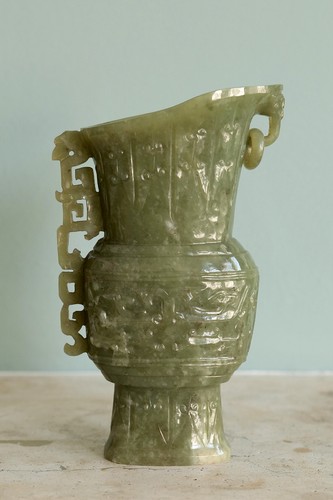 Archaistic celadon jade - archaistic,