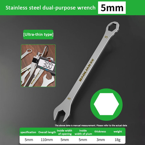 Ultra thin open - ultra, wrench