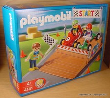 PLAYMOBIL Racing Car Set Go Karts + fiigures 4141 2007 MIB New