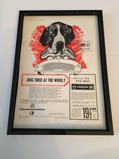 Pye car radios-1957 A4 framed