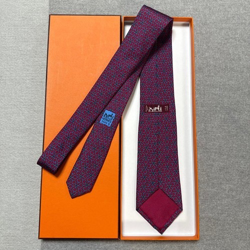 Hermes tie reddish purple - tie, reddish-purple
