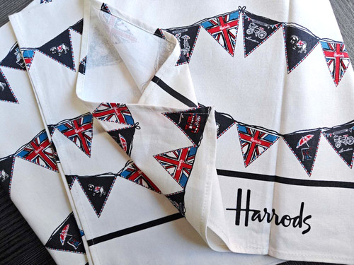 Harrods buntting tea towel 100 - buntting,