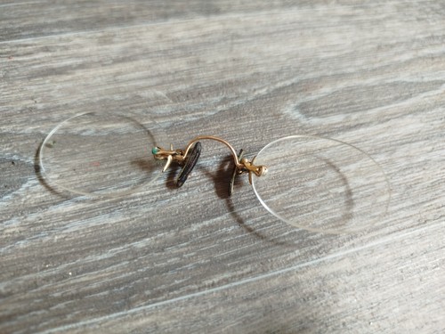 Antique pince nez glasses - glasses, gold