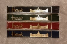 4 vintage leather Harrods bookmarks