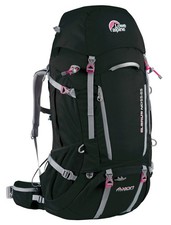 LOWE ALPINE Women's Walking Backpack Axiom Elbrus ND55:65 Black/Magenta Rucksack