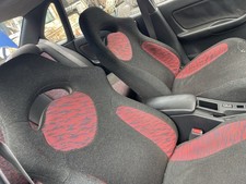93-98 SUBARU LEGACY BD RS INTERIOR RED & GREY IMPREZA STI TIGER STRIPE FRONTS