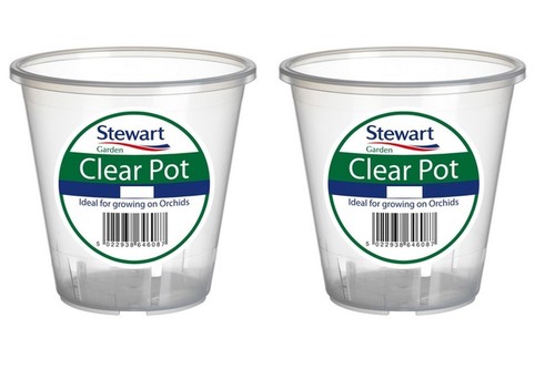 Clear orchid pots stewart - pots,