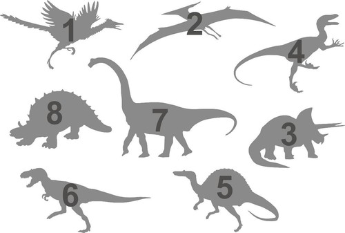 8pcs dinosaurs dino airbrush - 8pcs,