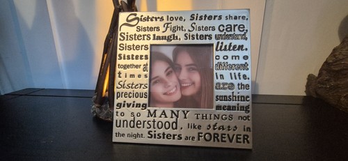 Sister embossed phot frame - sister,