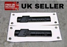 2x BLACK OUT S Line Side Badge