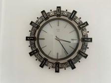 VINTAGE AZTEC Sunburst Metamec Clock Quartz. Original  . Good timekeeper
