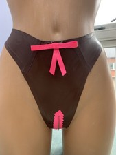 Gorgeous Latex Rubber fetish wear lingerie Thong large 16/18