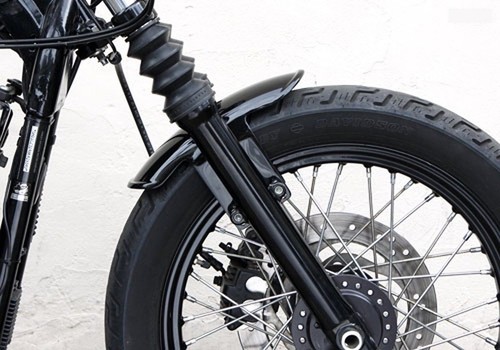 Short bobber front fender - front, for