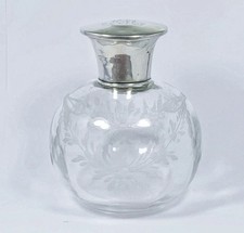 Antique Floral Engraved Glass