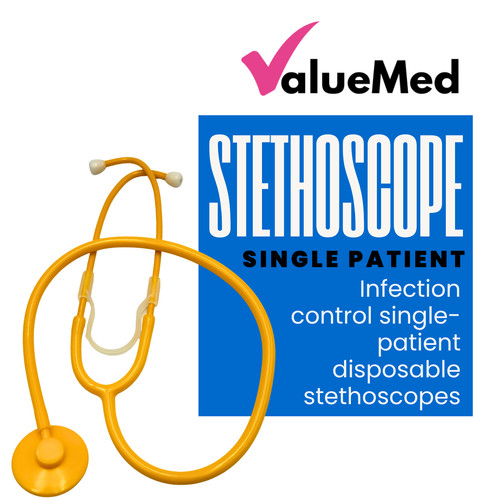 Yellow single head stethoscope - single,