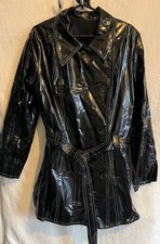 Black PVC Double Breasted