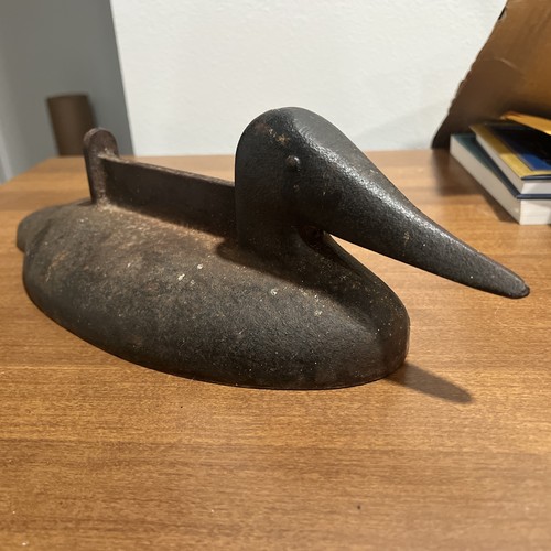 Antique cast iron loon duck - cast,