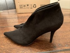 ZARA SUEDE STILETTO SHOE BOOTS