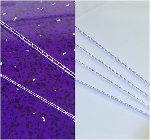 Gloss white purple glitter - gloss,
