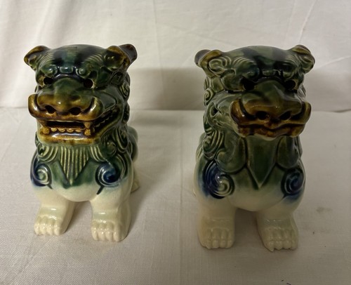 Vintage pair chinese dogs foo - vintage,