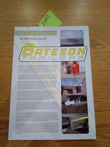 Bateson trailer flatbed sales - trailer,