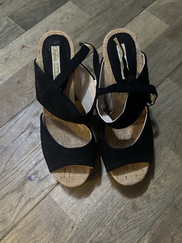 Buffalo black cork - black, wedge