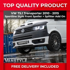 FITS VW TRANSPORTER T5/T5.1 SPORTLINE FRONT BUMPER SPLITTER SPOILER + LOWER LIP