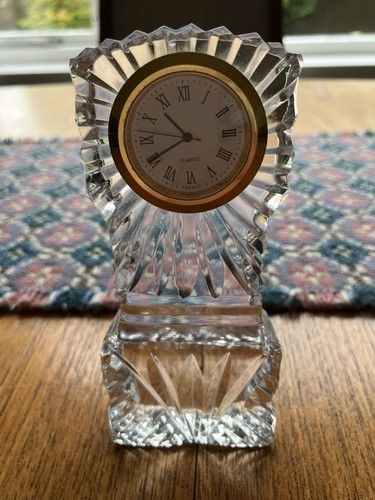 Tutbury crystal glass clock - glass,