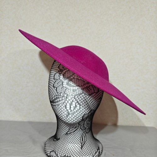 Dark pink large wide brim - large, diy