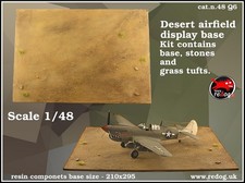 1/48 Redog - Airplane Model Kit Display Base  - desert field / Q6