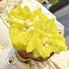 4.36LB Beautiful Minerals/NATIVE SULPHUR Sicily Crystal minerals