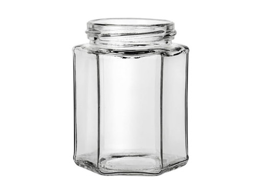 Hexagonal glass jars - hexagonal,
