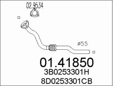 EXHAUST PIPE FITS: AUDI A4 B5
